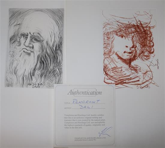 8 Templeton & Rawlings Artist series: Dali, Michelangelo, Rembrant etc 38x28